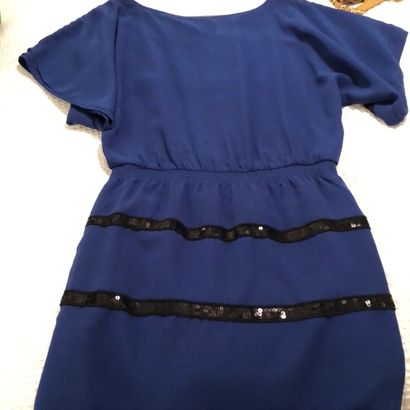 Jessica Simpson navy blue black sequin dress - Picture 4 of 6